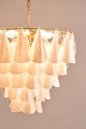 Lunara White Glass Chandelier