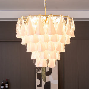 Lunara White Glass Chandelier