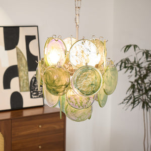 Lunaria Disc Glass Chandelier