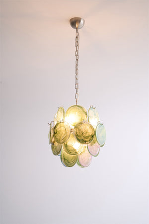 Lunaria Disc Glass Chandelier