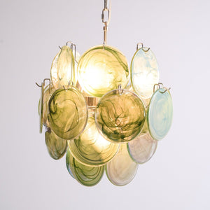 Lunaria Disc Glass Chandelier