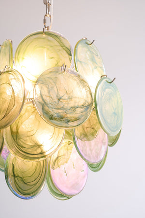 Lunaria Disc Glass Chandelier