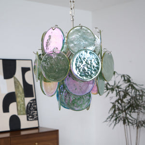 Lunaria Disc Glass Chandelier