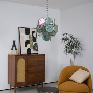 Lunaria Disc Glass Chandelier