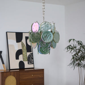 Lunaria Disc Glass Chandelier