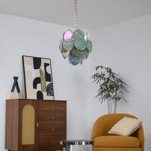 Lunaria Disc Glass Chandelier