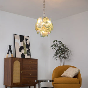 Lunaria Disc Glass Chandelier