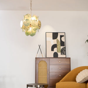 Lunaria Disc Glass Chandelier