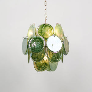 Lunaria Disc Glass Chandelier