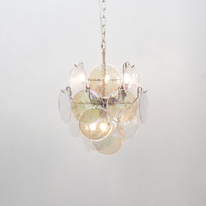 Lunaria Disc Glass Chandelier