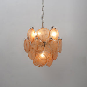 Lunaria Disc Glass Chandelier