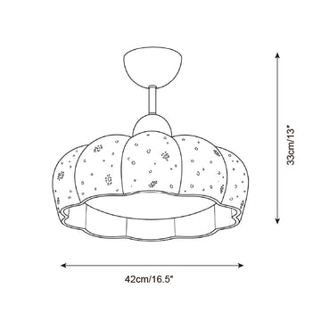 Lunavie Flush Mount Ceiling Light — Dimension drawings 1