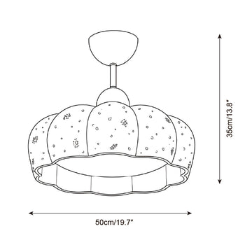 Lunavie Flush Mount Ceiling Light — Dimension drawings 2