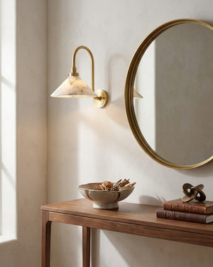 Lunelle Alabaster Wall Sconce