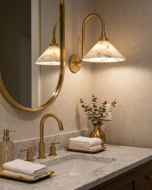 Lunelle Alabaster Wall Sconce