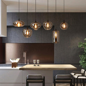 Bottle Glass Pendant Light