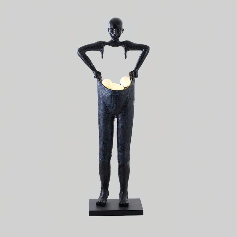 Man Carrying Pants Statue Floor Lamp – detail 13