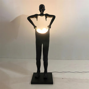 Man Carrying Pants Statue Floor Lamp - Docos