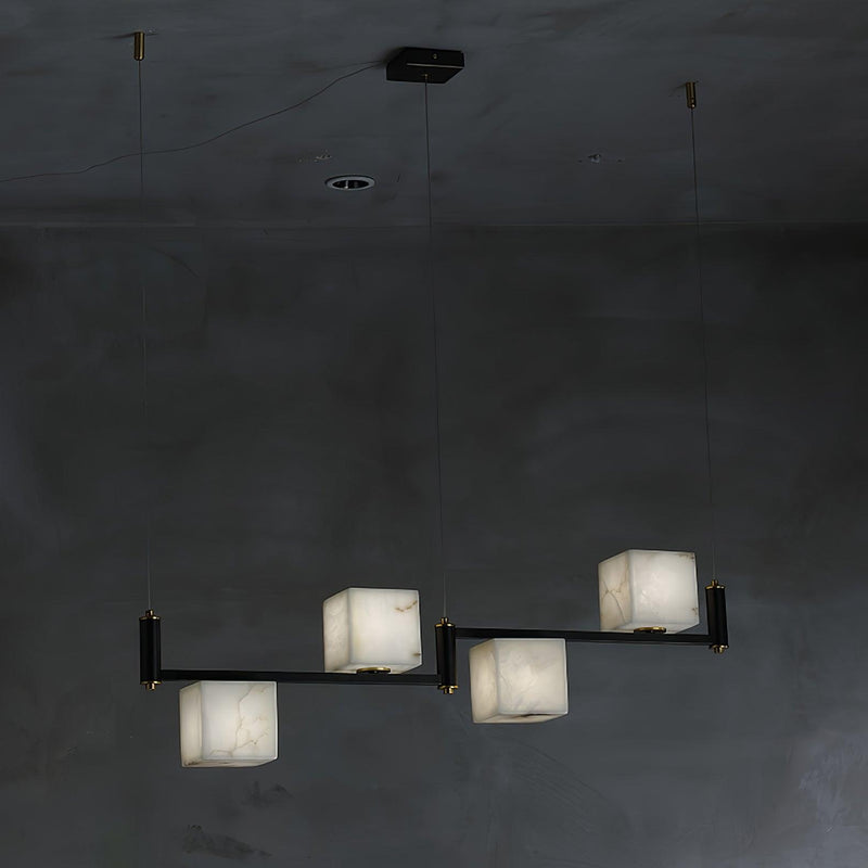Alabaster Square Box Chandelier – detail 34