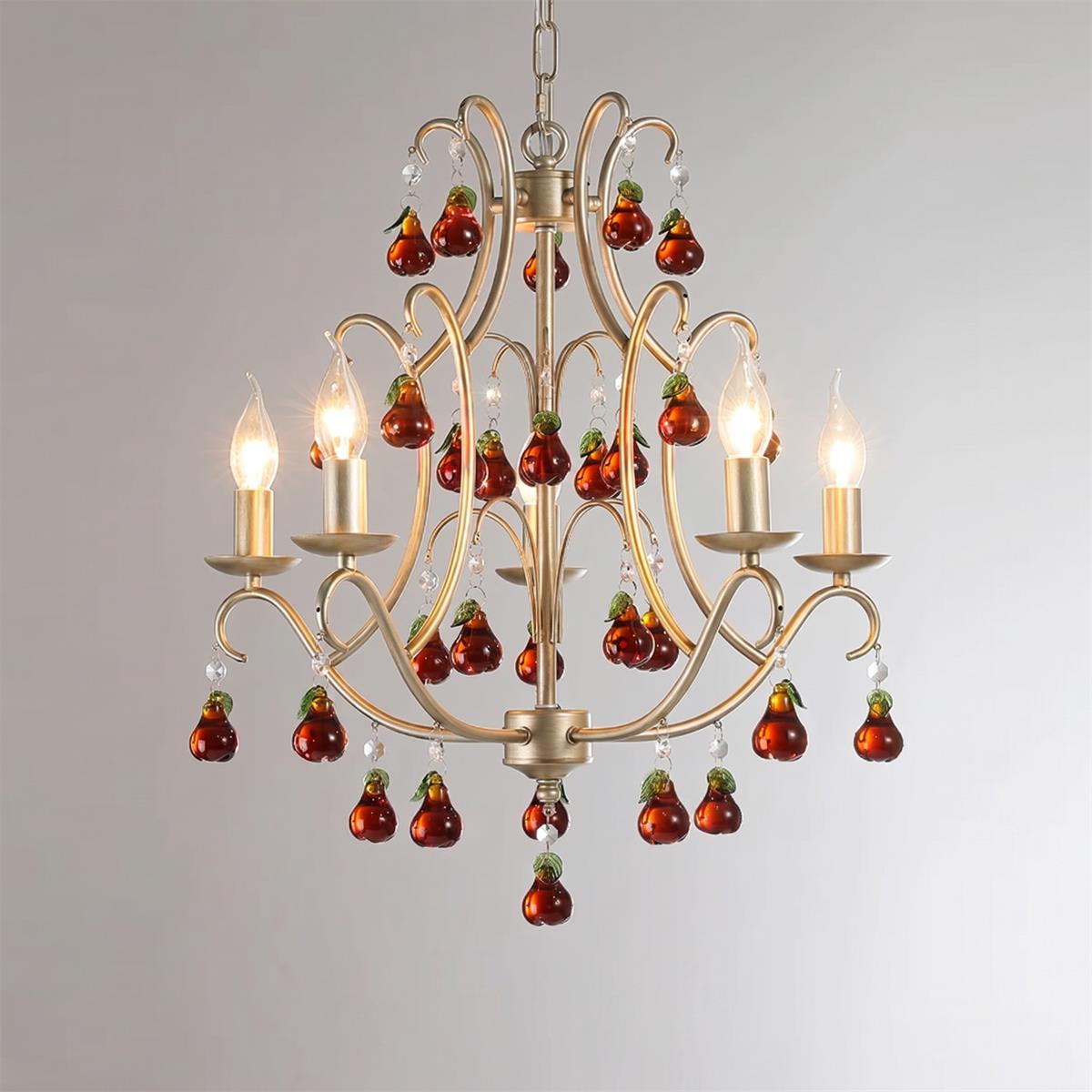Maristelle amber glass fruit drops