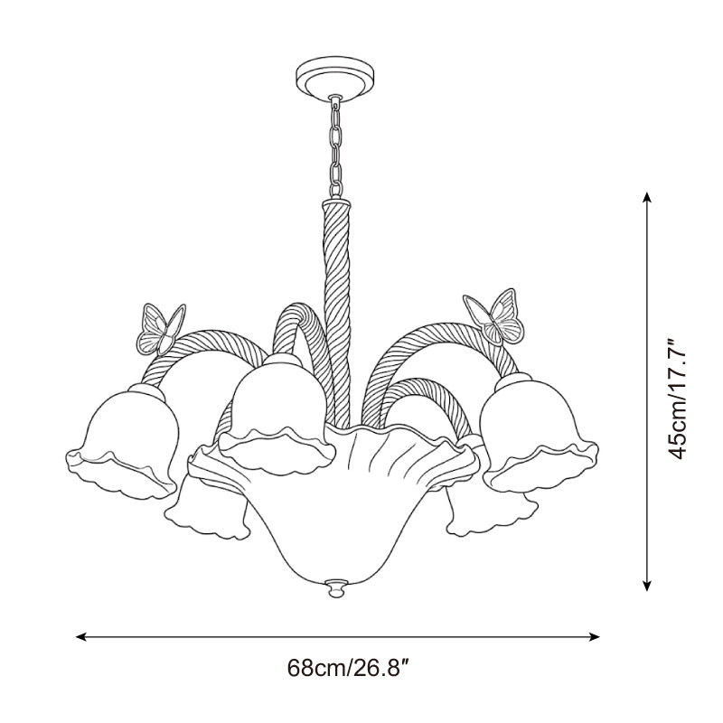 Marovienne Chandelier — Dimension drawings 1