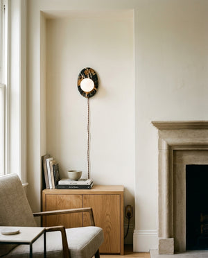 Marovyn Plug In Marble Wall Sconce