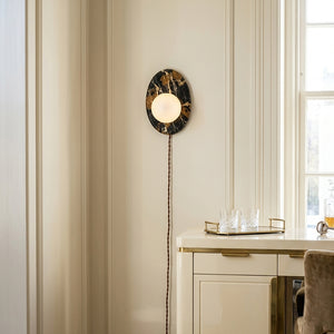 Marovyn Plug In Marble Wall Sconce