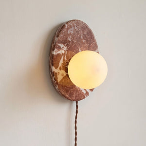 Marovyn Plug In Marble Wall Sconce
