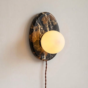 Marovyn Plug In Marble Wall Sconce