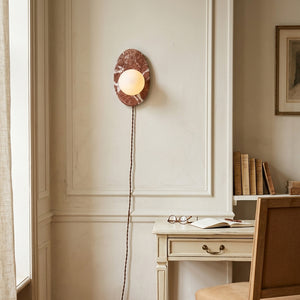 Marovyn Plug In Marble Wall Sconce
