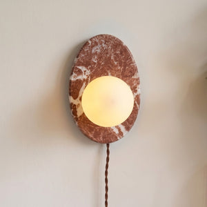 Marovyn Plug In Marble Wall Sconce