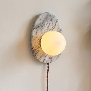 Marovyn Plug In Marble Wall Sconce