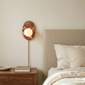 Marovyn Plug In Marble Wall Sconce