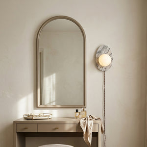Marovyn Plug In Marble Wall Sconce