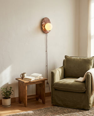 Marovyn Plug In Marble Wall Sconce