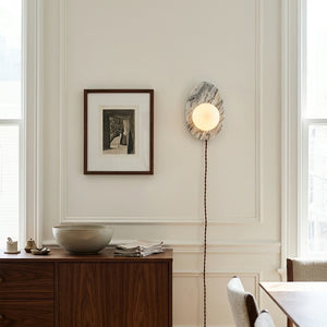 Marovyn Plug In Marble Wall Sconce
