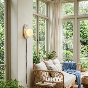 Marovyn Plug In Marble Wall Sconce
