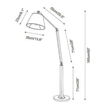 Mavellor Floor Lamp — Dimension drawings 2