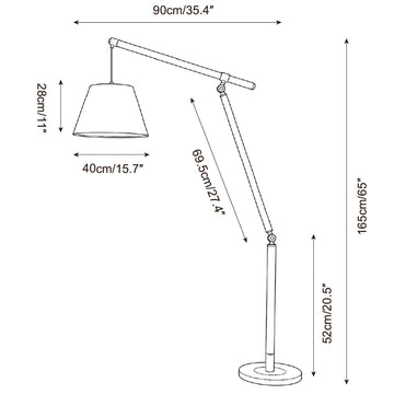 Mavellor Floor Lamp — Dimension drawings 3