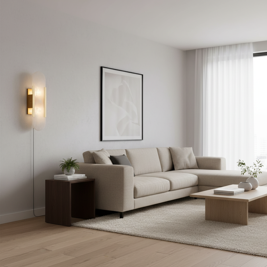 Lámpara de pared enchufable alargada Melange