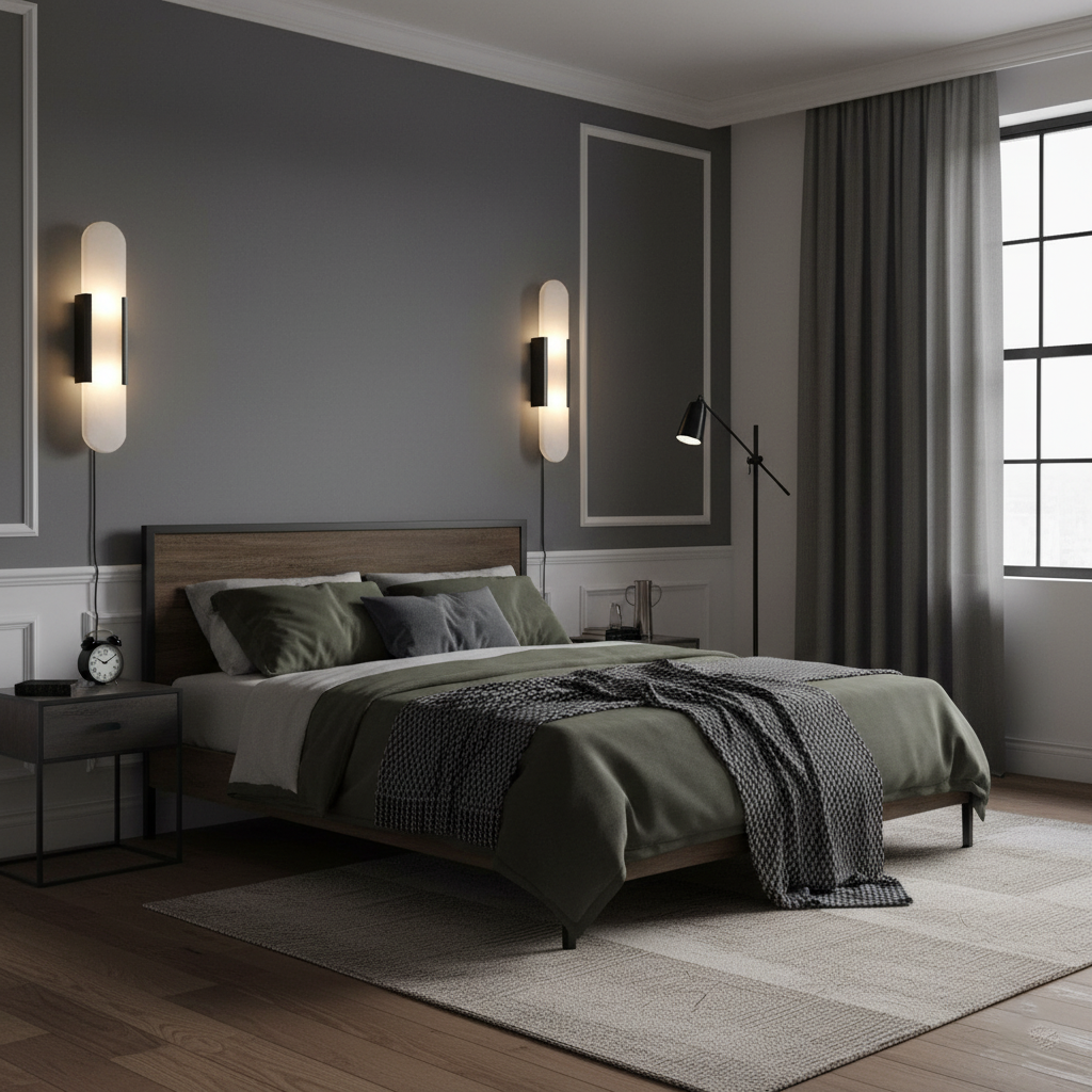 Lámpara de pared enchufable alargada Melange