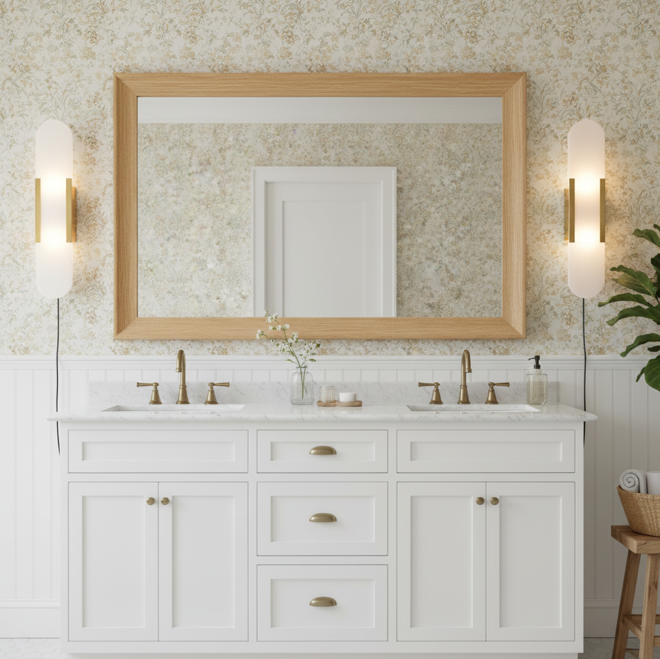 Lámpara de pared enchufable alargada Melange