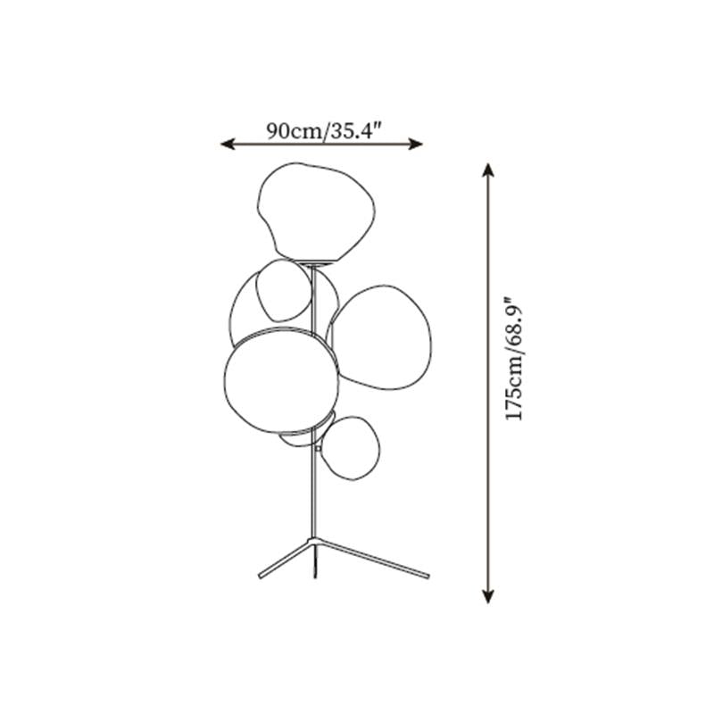 Lava Stand Stehleuchte 34,2″- 68,9″ 