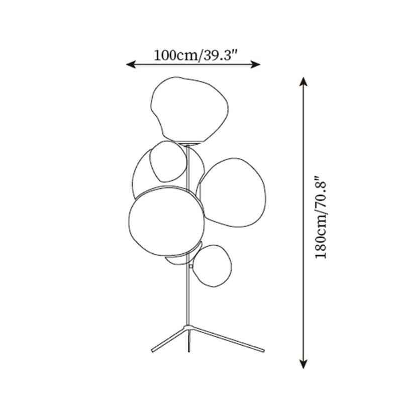 Lava Stand Stehleuchte 34,2″- 68,9″ 