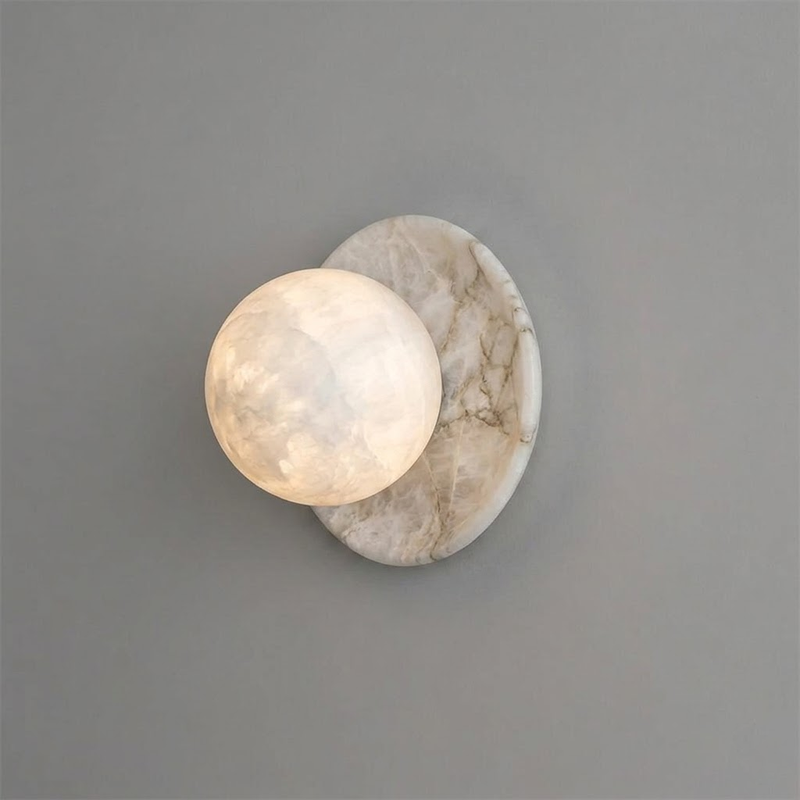 Mia Ball Alabaster Wall Sconce – detail 6