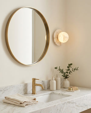 Mia Ball Alabaster Wall Sconce