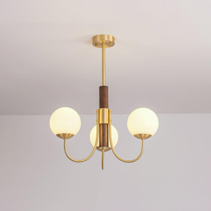 Midas Touch Walnut Sphere Chandelier – detail 19