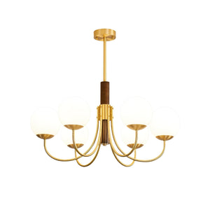 Midas Touch Walnut Sphere Chandelier