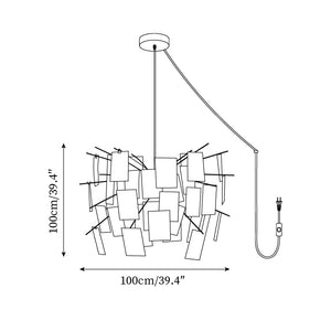 Mina Paper Plug In Chandelier