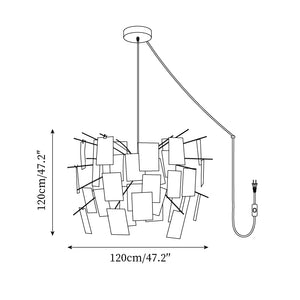 Mina Paper Plug In Chandelier